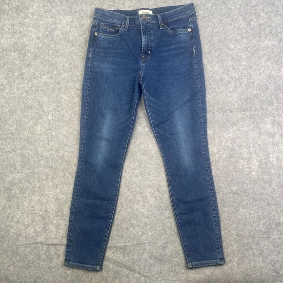 Revtown Mid Rise Skinny Jeans Womens 30 Regular Stretch Zip Fly Medium Wash - Picture 1 of 12